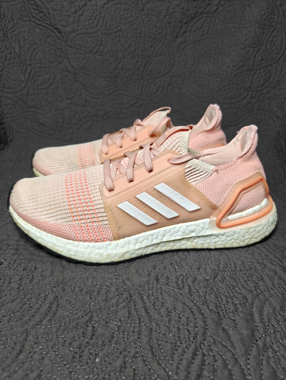 Adidas UltraBoost 19 Linen Glow Pink Primeknit Men's Running Shoes Size 7